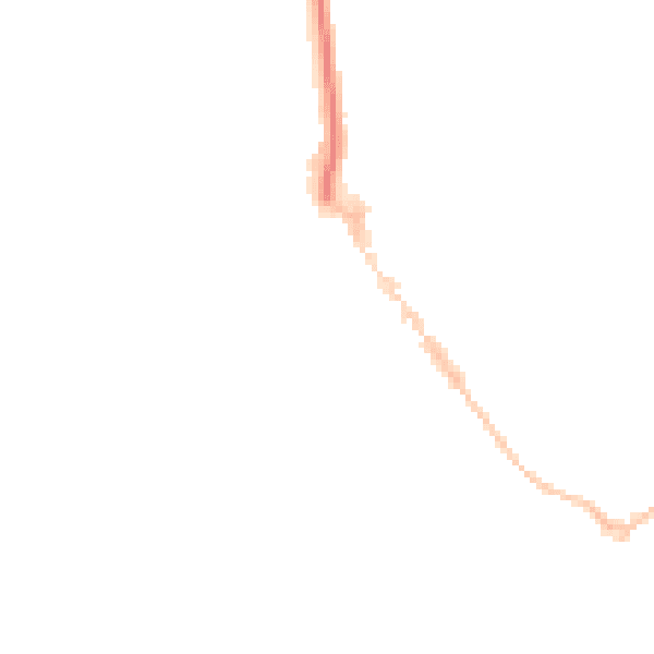 Night-time road noise heatmap for EX8 1AQ