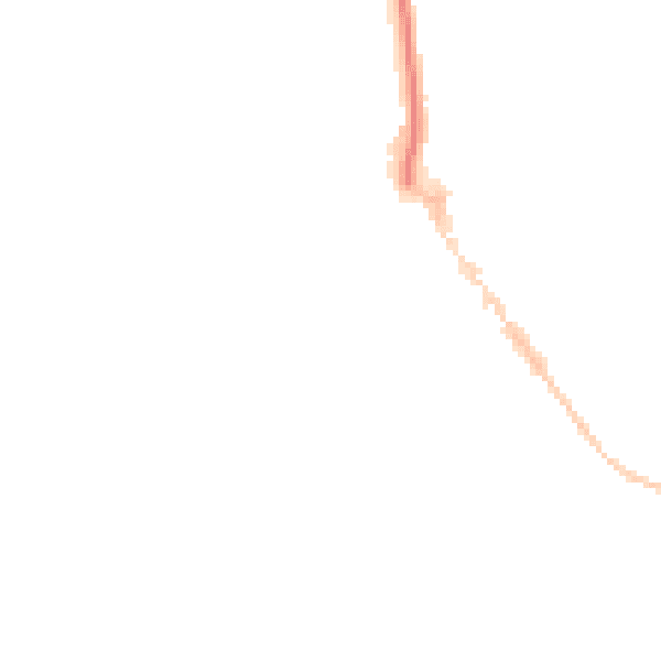 Night-time road noise heatmap for EX8 1AU