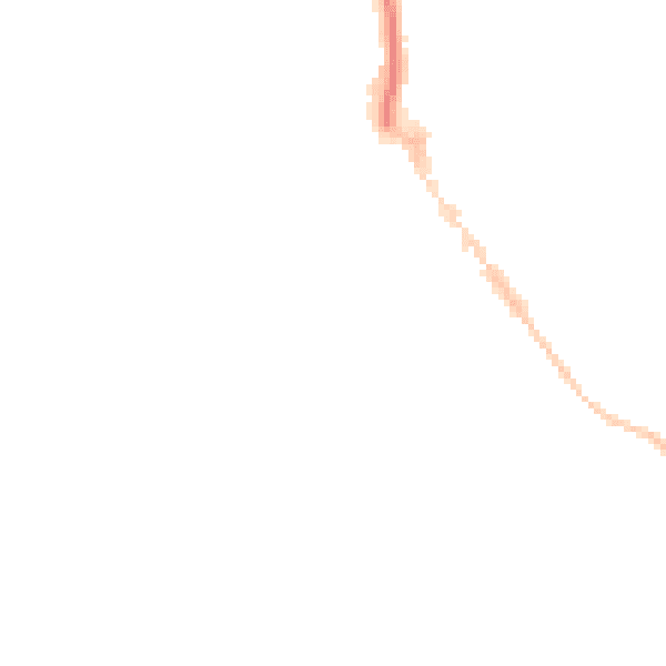 Night-time road noise heatmap for EX8 1AX