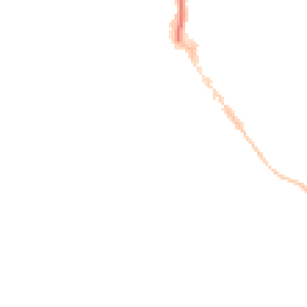 Night-time road noise heatmap for EX8 1BB