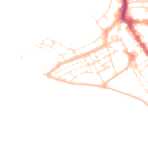 Daytime road noise heatmap for EX8 1BH