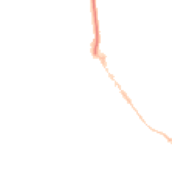 Night-time road noise heatmap for EX8 1BL