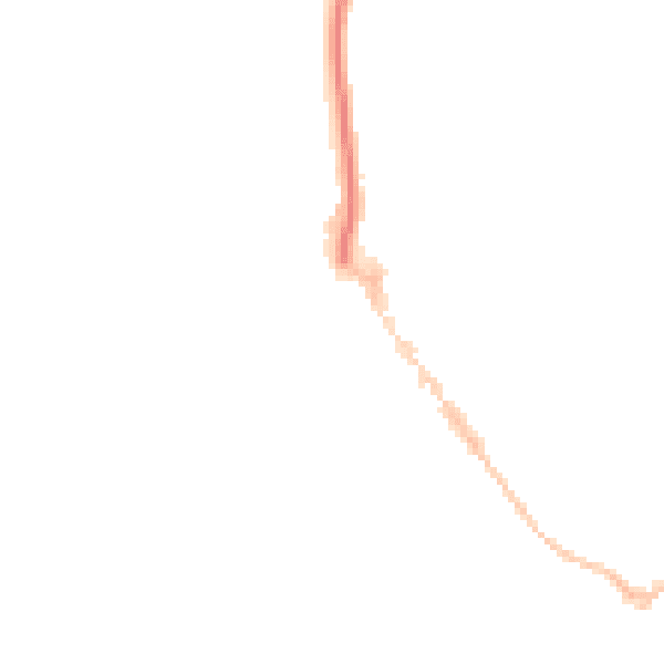 Night-time road noise heatmap for EX8 1BS