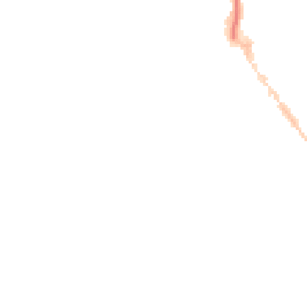 Night-time road noise heatmap for EX8 1BT