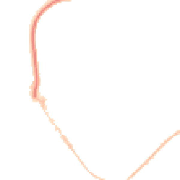 Night-time road noise heatmap for EX8 1BW