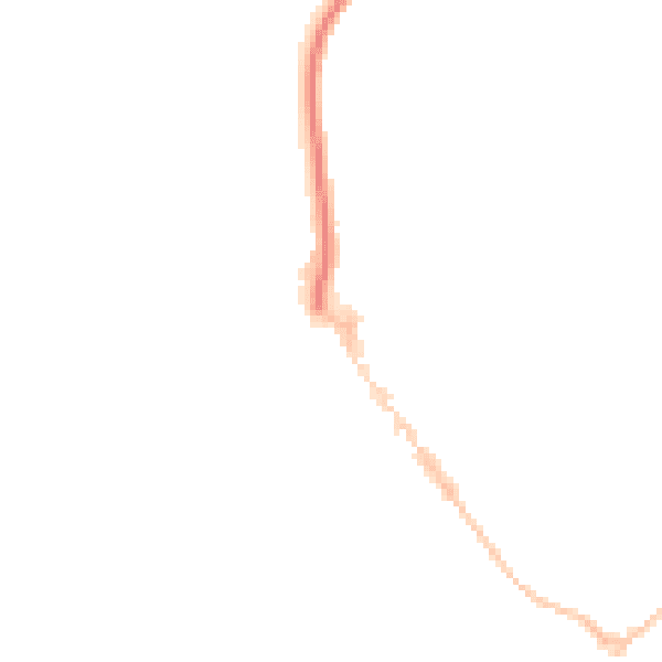 Night-time road noise heatmap for EX8 1BY