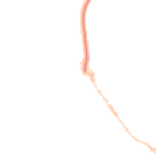Night-time road noise heatmap for EX8 1DB