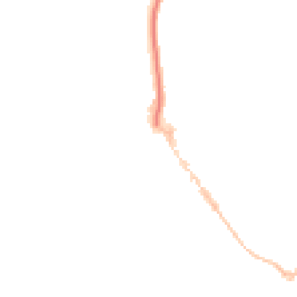 Night-time road noise heatmap for EX8 1DE