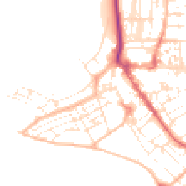 Daytime road noise heatmap for EX8 1DH