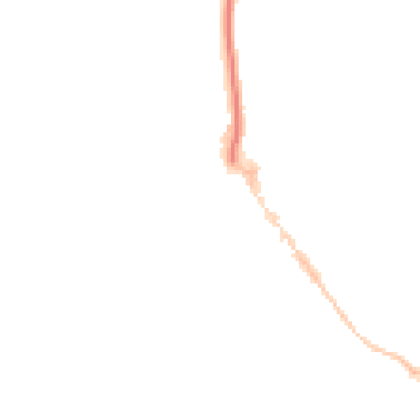 Night-time road noise heatmap for EX8 1DJ