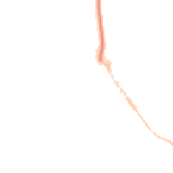 Night-time road noise heatmap for EX8 1DL