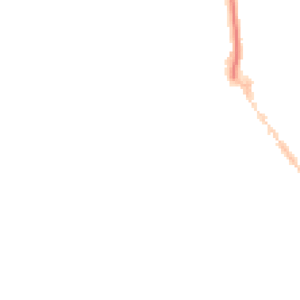 Night-time road noise heatmap for EX8 1DP