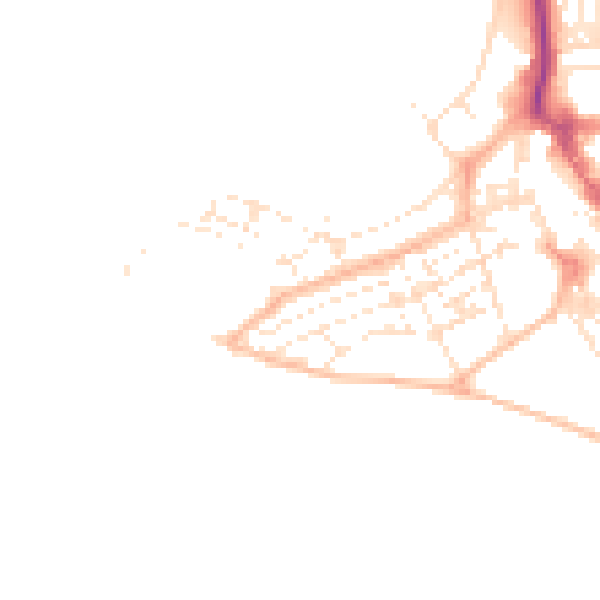Daytime road noise heatmap for EX8 1DR