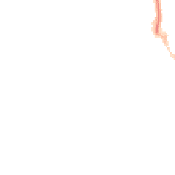 Night-time road noise heatmap for EX8 1DR