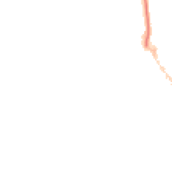 Night-time road noise heatmap for EX8 1EJ