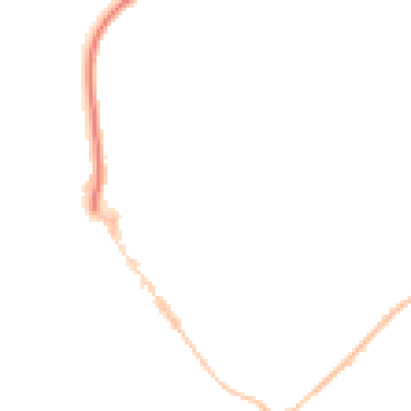 Night-time road noise heatmap for EX8 1LP