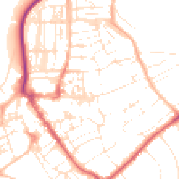 Daytime road noise heatmap for EX8 1LT