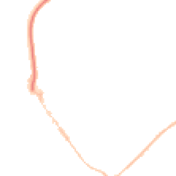 Night-time road noise heatmap for EX8 1LW