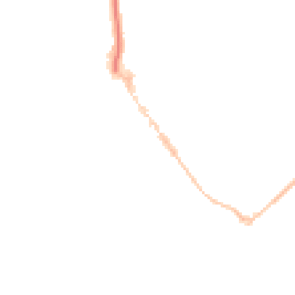 Night-time road noise heatmap for EX8 1NN