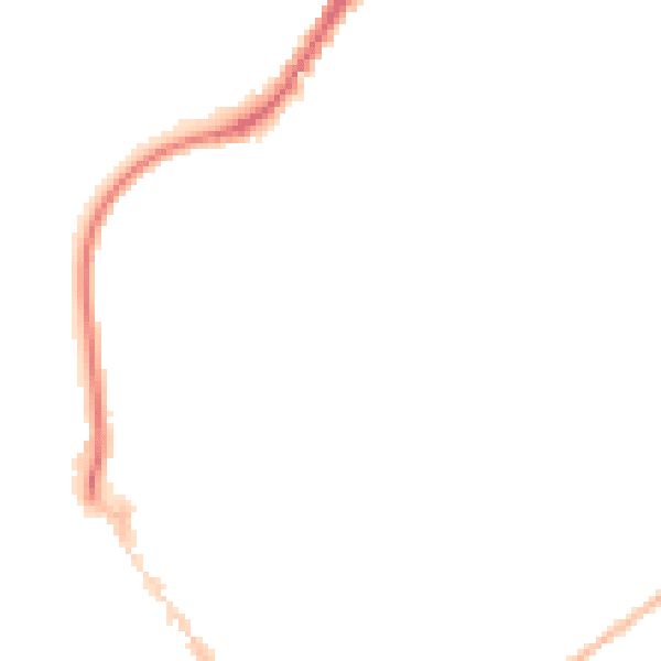 Night-time road noise heatmap for EX8 1QN