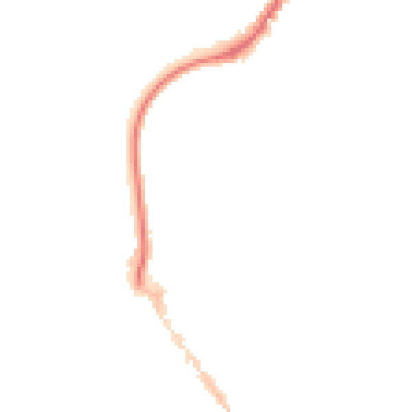 Night-time road noise heatmap for EX8 1RX
