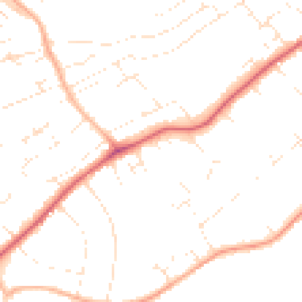 Daytime road noise heatmap for EX8 2DT