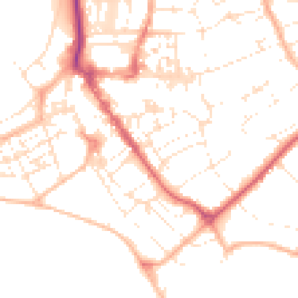 Daytime road noise heatmap for EX8 2RT