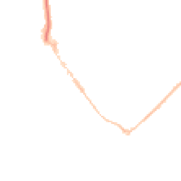 Night-time road noise heatmap for EX8 2RT