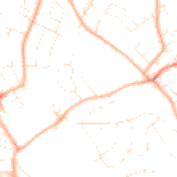 Daytime road noise heatmap for EX8 3AW