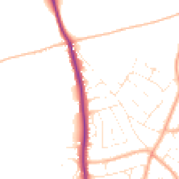 Daytime road noise heatmap for EX8 3AX