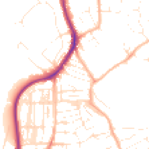 Daytime road noise heatmap for EX8 3DT