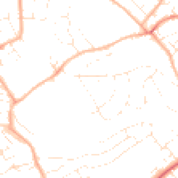 Daytime road noise heatmap for EX8 3QH