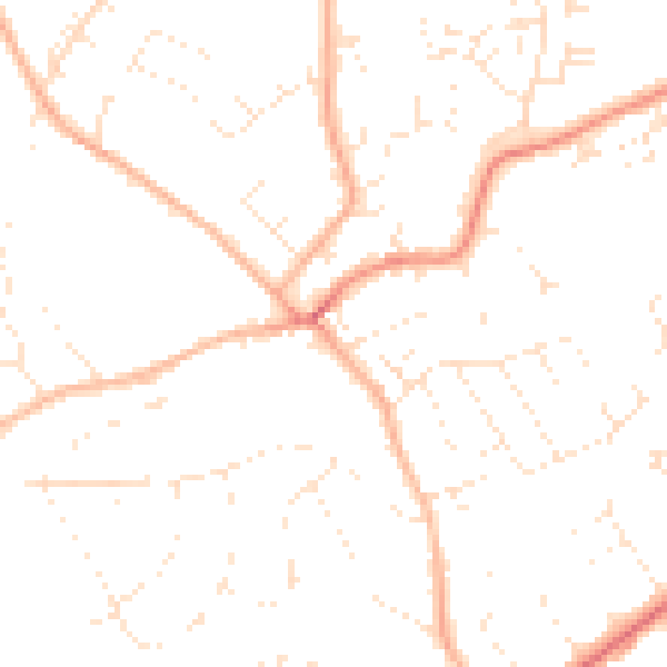 Daytime road noise heatmap for EX8 4BG