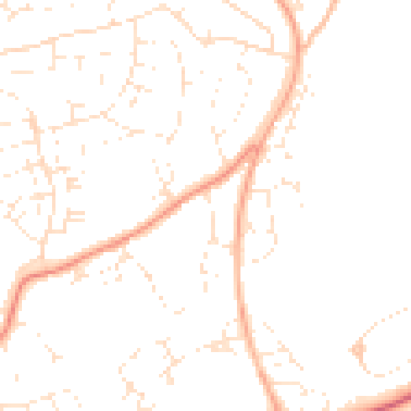 Daytime road noise heatmap for EX8 4BL
