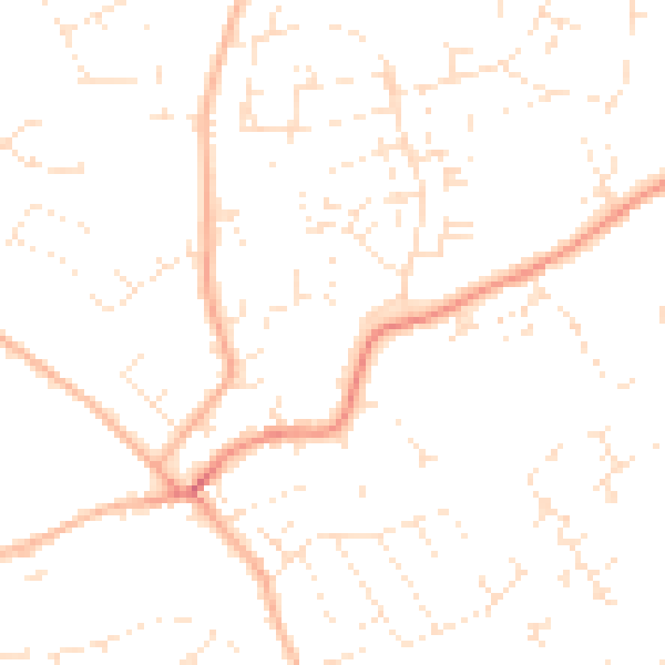 Daytime road noise heatmap for EX8 4DZ