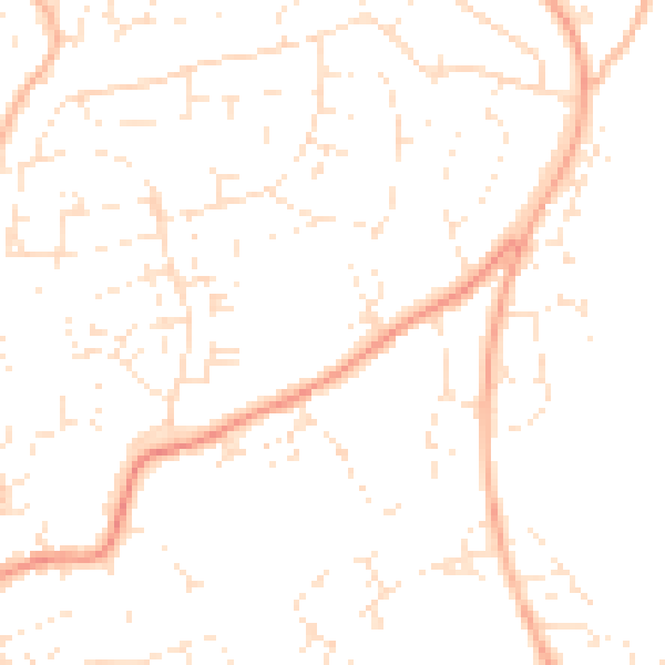 Daytime road noise heatmap for EX8 4EG