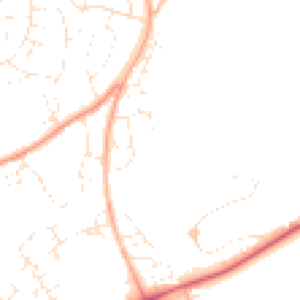 Daytime road noise heatmap for EX8 4HE