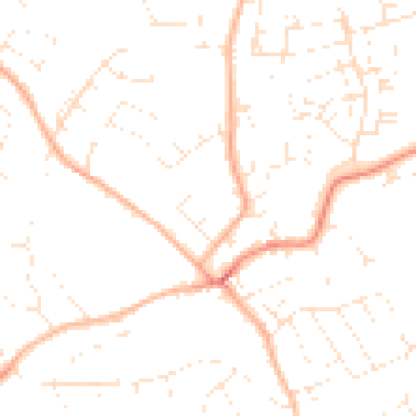 Daytime road noise heatmap for EX8 4NH