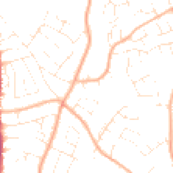Daytime road noise heatmap for EX8 4PS