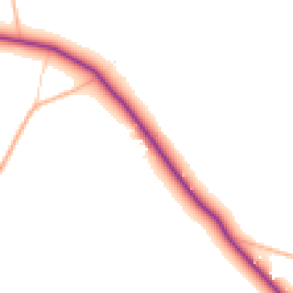Daytime road noise heatmap for EX8 5EE