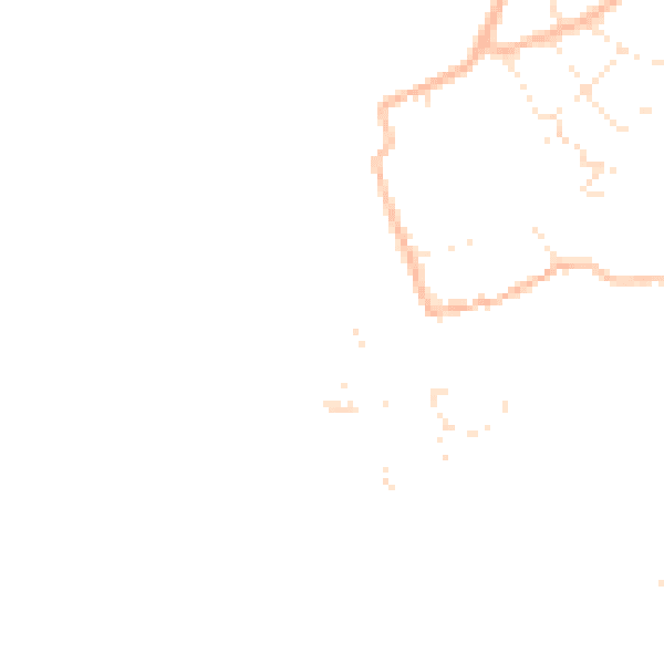 Daytime road noise heatmap for EX8 5EU