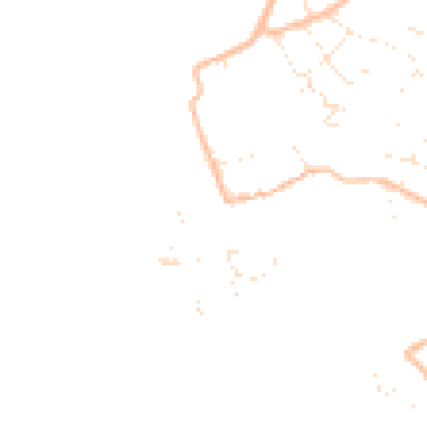 Daytime road noise heatmap for EX8 5JR