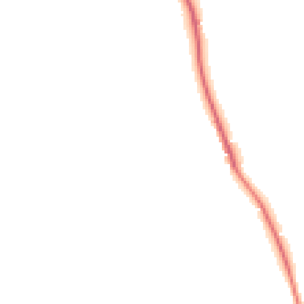 Night-time road noise heatmap for EX8 5LF