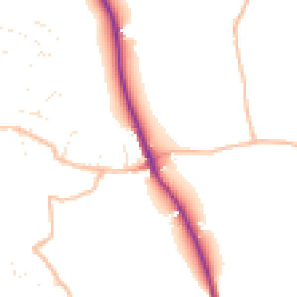 Daytime road noise heatmap for EX8 5LT