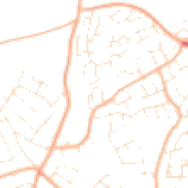 Daytime road noise heatmap for EX8 5PX