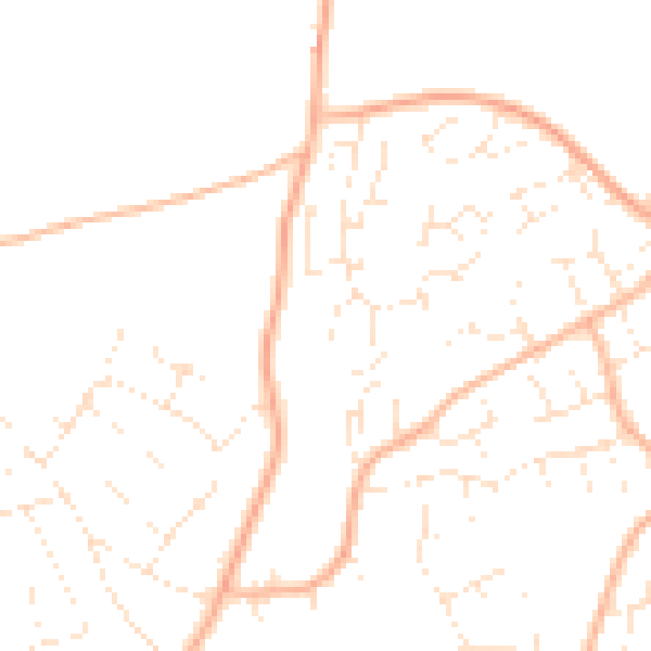 Daytime road noise heatmap for EX8 5ST