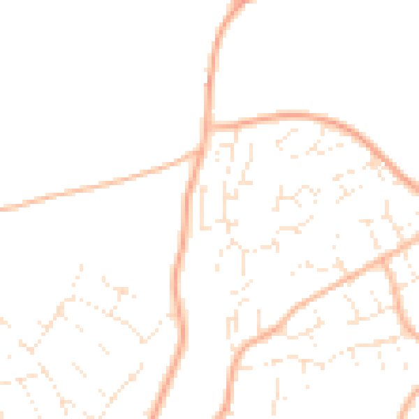 Daytime road noise heatmap for EX8 5SY