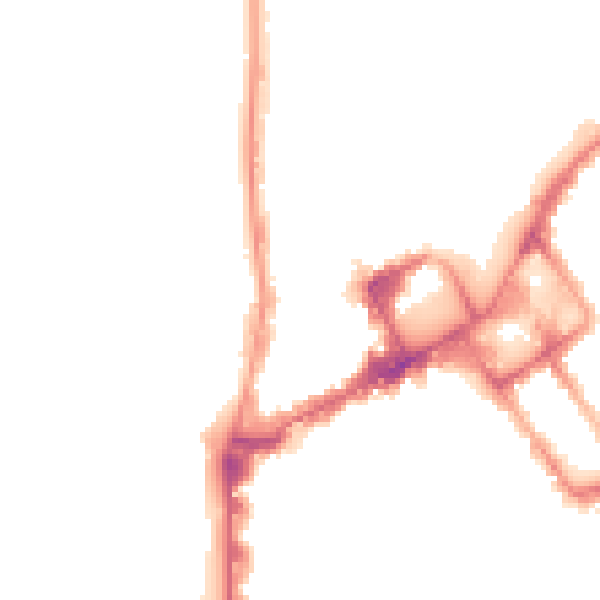 Night-time road noise heatmap for FY1 1AN