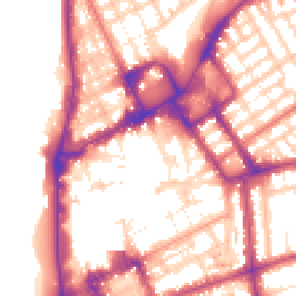 Daytime road noise heatmap for FY1 1BA