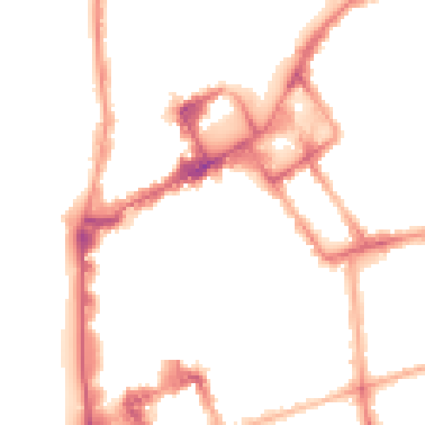 Night-time road noise heatmap for FY1 1BA
